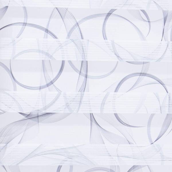 Doppelrollo Klemmfix Grau - Weiß - 85 x 150 cm