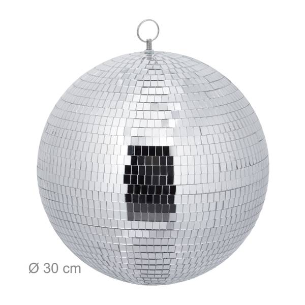 Discobal Ø 30 cm zilver - glas - kunststof - 30 x 34 x 30 cm