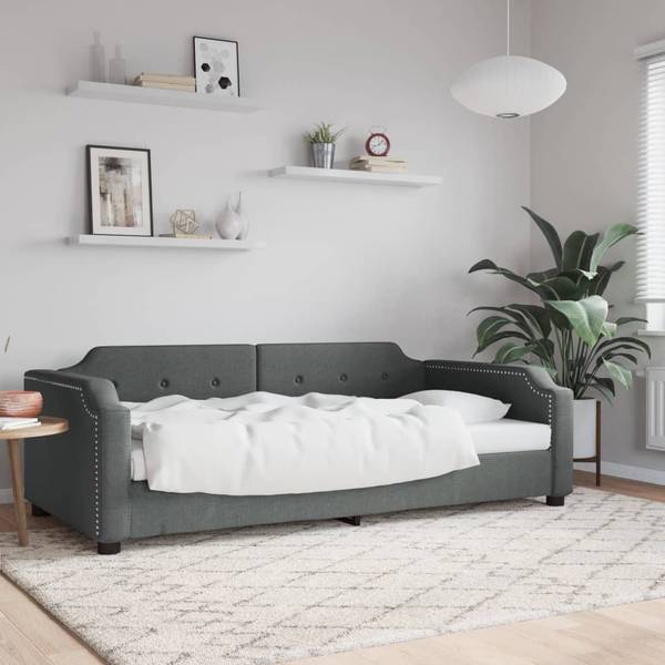 Slaapbank 3030082 grijs - metaal - 223 x 66 x 100 cm