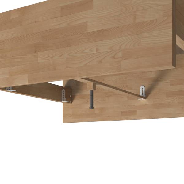 Bett WILMA Braun - Holz teilmassiv - 199 x 1 x 180 cm