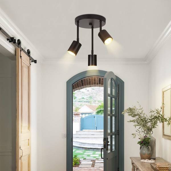 Plafonnier Jackson Noir - Métal - 19 x 29 x 19 cm