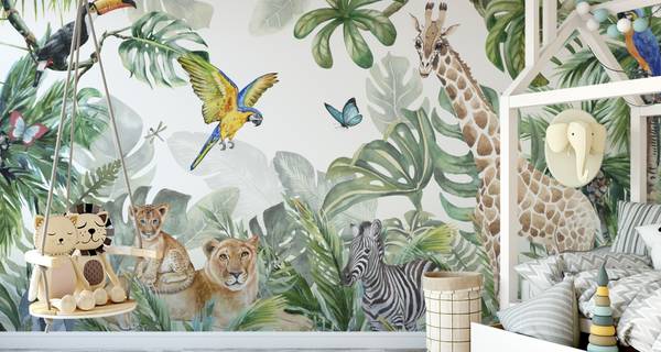 Papier Peint ANIMAUX Plantes Nature 315 x 210 x 210 cm