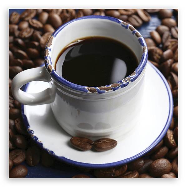 Tableau déco tasse de café 50 x 50 cm