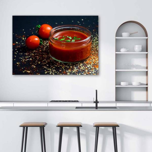 Wandbild tomatencreme 120 x 80 cm