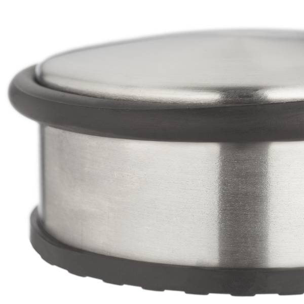 Edelstahl Türstopper im 4er Set Schwarz - Silber - Metall - Naturfaser - Kunststoff - 11 x 5 x 11 cm