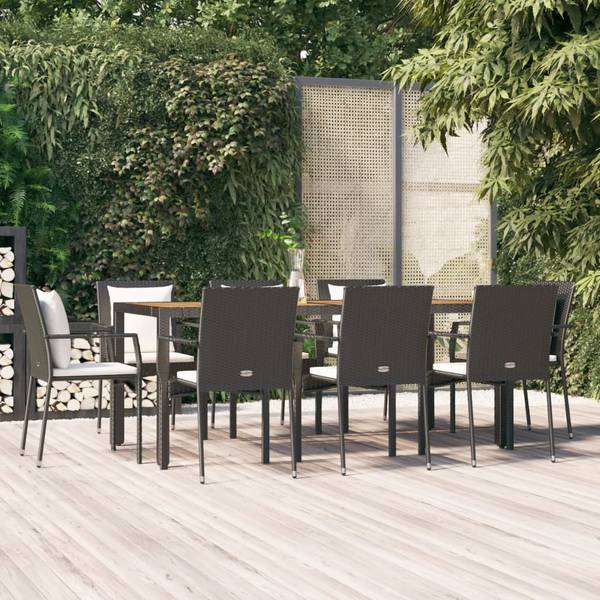 Salle à manger 3029221-4 (lot de 9) Noir