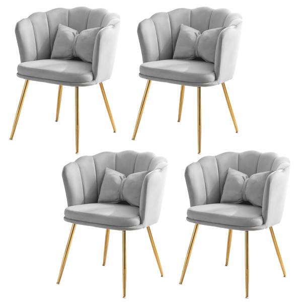 Esszimmerstuhl FlowerSunKiss (4er Set) Grau - 4er Set