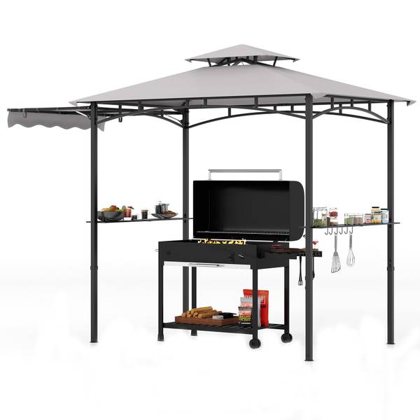 Grillpavillon ZB33085SDDE Grau - Textil - 153 x 250 x 318 cm