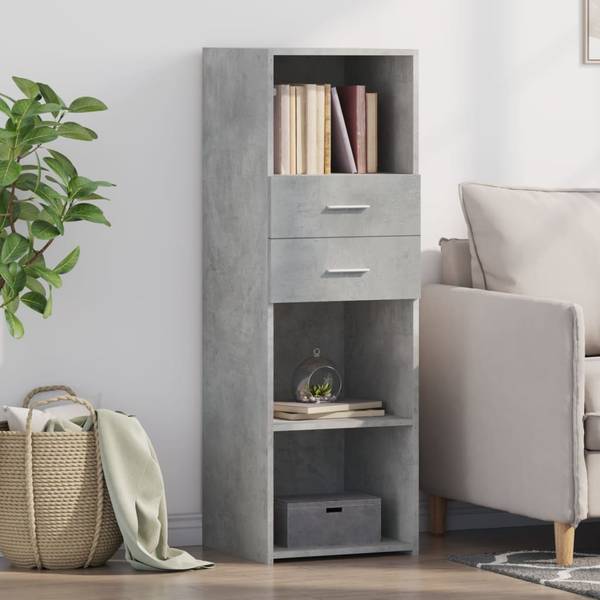 Highboard DE1373 Grau - Holzwerkstoff - 40 x 124 x 43 cm
