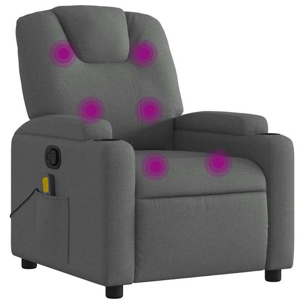 Massagesessel 3032456 Grau - Polyester - 74 x 97 x 88 cm