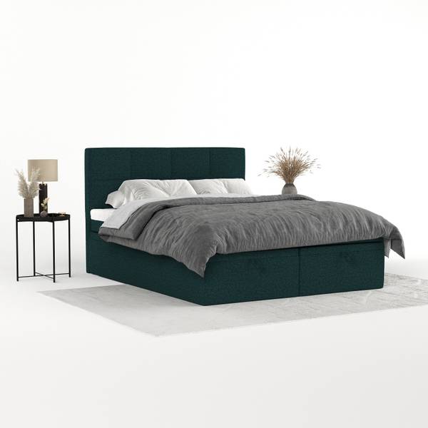 Boxspringbett TESSA mit Stauraum Riva Grün - Liegefläche Breite: 180 cm