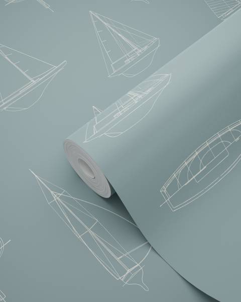 Tapete 132088 Blau - Papier - 50 x 900 x 50 cm