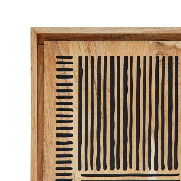 Highboard TARIM Schwarz - Braun - Metall - Holz teilmassiv - 80 x 150 x 40 cm
