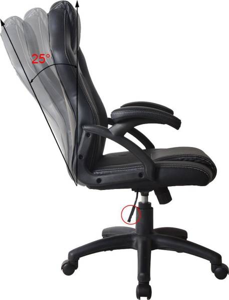 Gaming Stuhl AN2706-1_ZWART Schwarz - Stahl - 64 x 118 x 48 cm