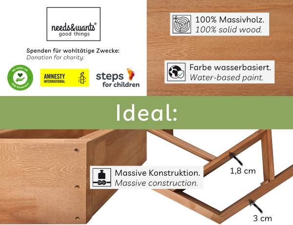 Pflanzbeet-Komposition Hexy1 Braun - Massivholz - 100 x 80 x 100 cm