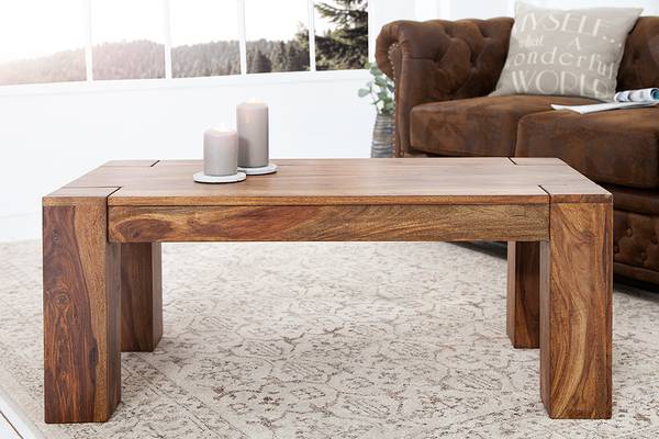 Couchtisch MAKASSAR Braun - Sheesham - 100 x 40 x 50 cm