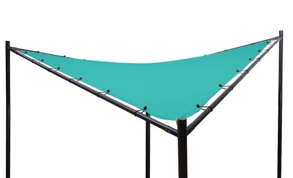 Pergola A41 turquoise - polyester - staal - 411 x 292 x 411 cm