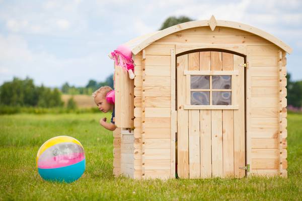 Kinderspielhaus M505 Beige - Fichte - 130 x 112 x 106 cm