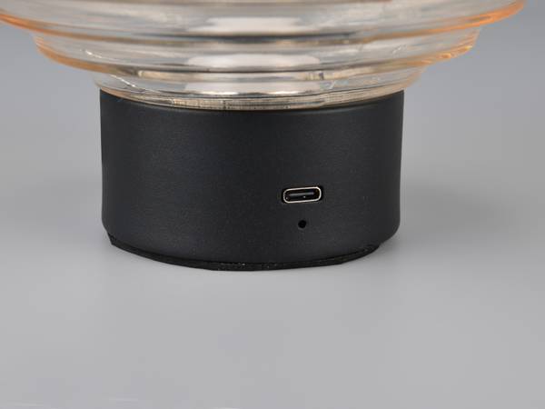 Tischlampe Sabar 2er SET Schwarz - Braun - Grau - Rauchglas - 15 x 14 x 15 cm