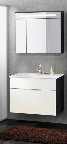 Waschbeckenunterschrank Kara Weiß Weiß - Holzwerkstoff - 81 x 56 x 60 cm