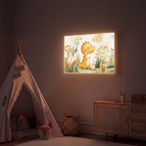 WANDLEUCHTE MIT AKKU Dino 90 x 60 cm
