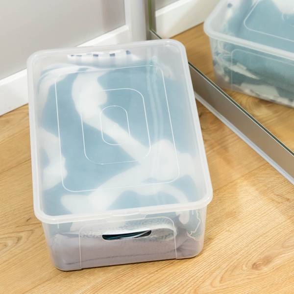 Aufbewahrungsbox mit Deckel Orco Durchsichtig - 26 x 21 x 39 cm