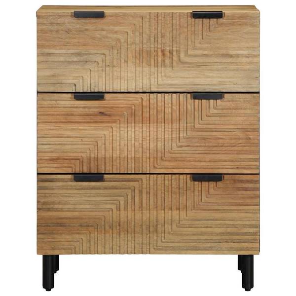 Sideboard 3043525 (2er Set) Braun - Mango - 60 x 75 x 33 cm