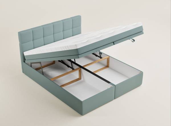 Boxspringbett Gotu Türkis - Liegefläche Länge: 180 cm