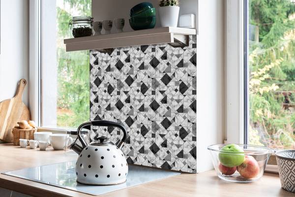 Zelfklevende Tegels NexusG set van 9 grijs - polyester-PVC - 30 x 30 x 0 cm