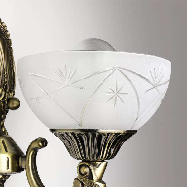 Wandleuchte HENRY Weiß - Glas - Metall - 16 x 22 x 21 cm