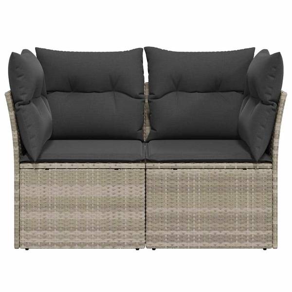 Gartensofa 3041946-4 (2-teilig) Hellgrau