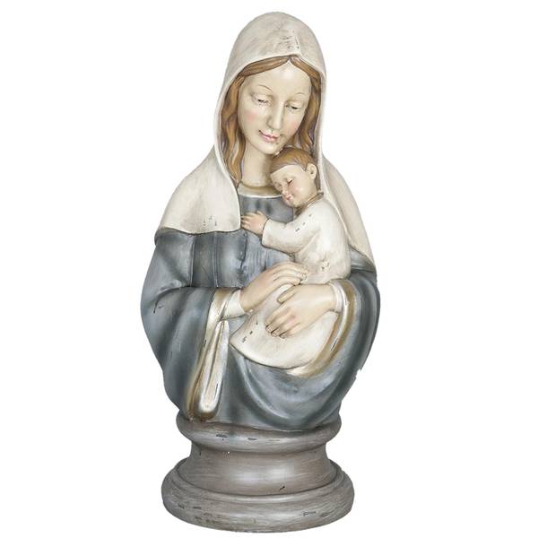 Figur Maria Weihnachten-Charles Blau - Kunststoff - 15 x 39 x 19 cm