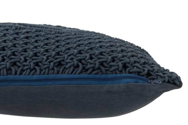 Kissen Santorini Archipel Blau - Baumwollstoff - Leinen - Polyester - 45 x 4 x 45 cm