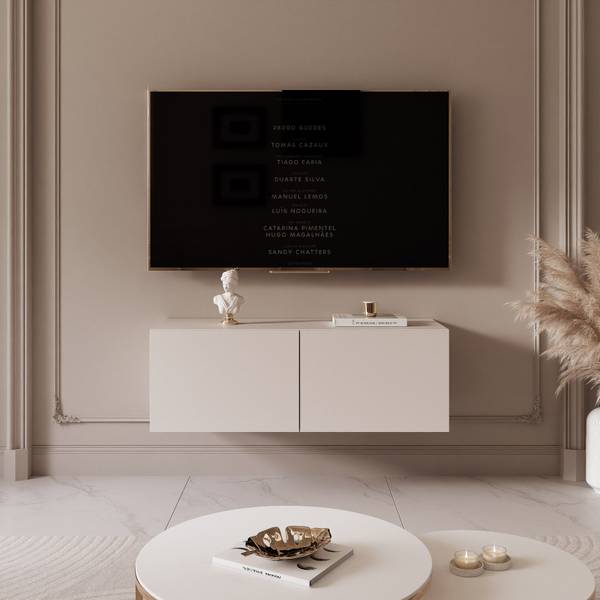 TV-Hängeboard ANGEL Beige - Holzwerkstoff - 100 x 36 x 40 cm