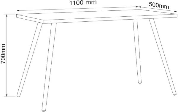 Schreibtisch Salia 110x50 Eiche - Weiß