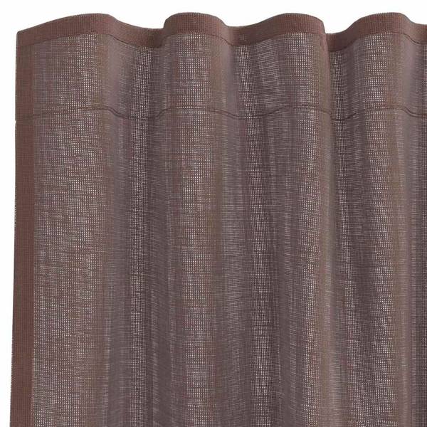 Rideau en voile 3043941-7 (lot de 2) Marron - Hauteur : 175 cm