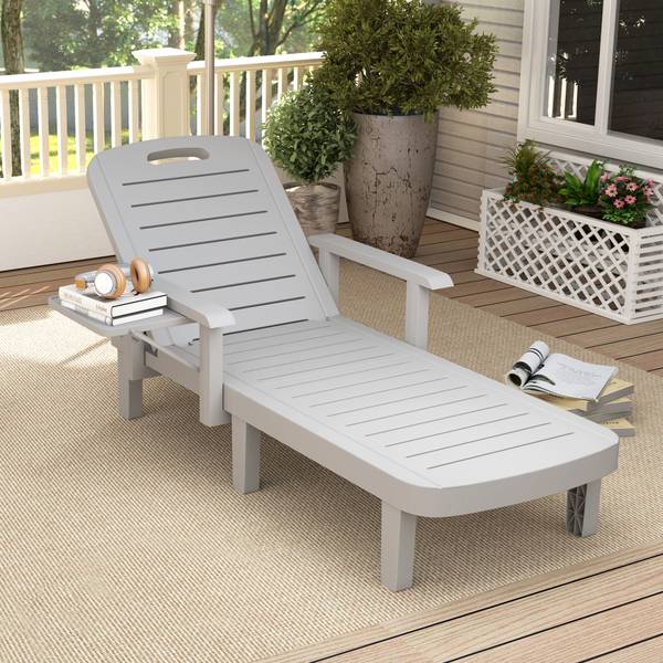 Sonnenliege 84G-789V00LG Grau - Kunststoff - 79 x 88 x 158 cm