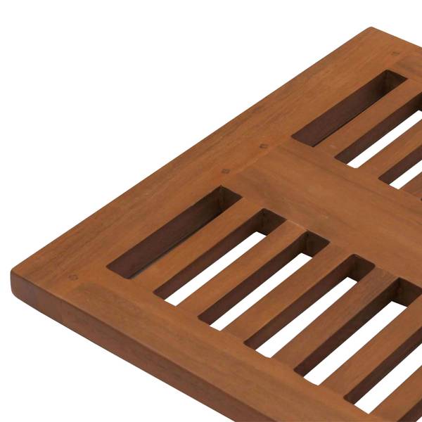 Teak-Badematte M86 Braun - Holz teilmassiv - 40 x 3 x 100 cm