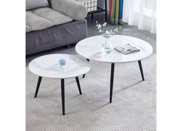 Couchtisch Gemini 2-tlg Weiß