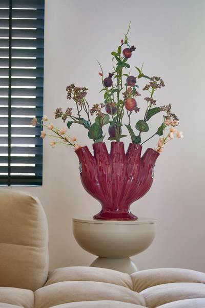 Vaas Serra violet - keramiek - 16 x 30 x 33 cm