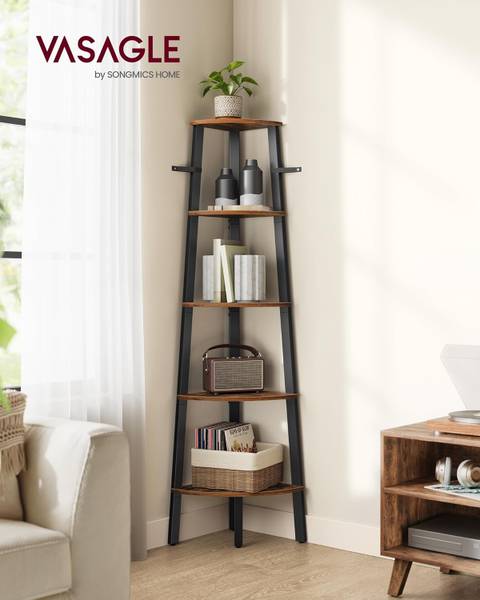 Eckregal Long Pine I Braun - Höhe: 43 cm