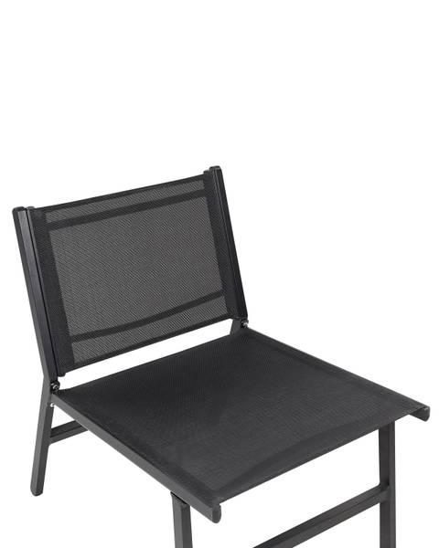 Chaise de jardin MARCEDDI Noir - Nombre de pièces dans le lot : 2