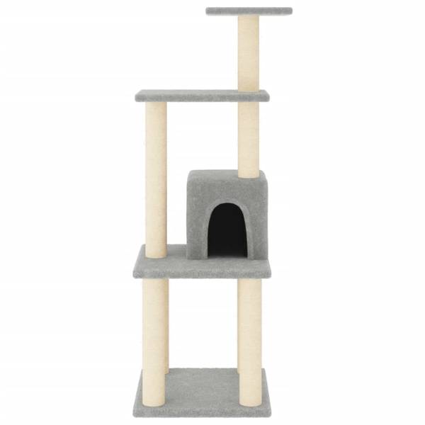 Arbre à chat 3010673 Gris - Bois manufacturé - Textile - 35 x 35 x 105 cm