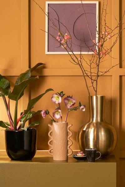 Vase Dara Gold - Metall - 28 x 42 x 28 cm