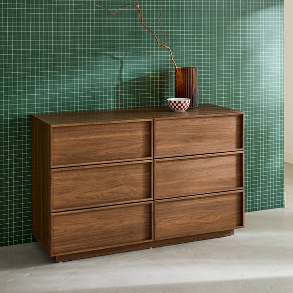 Kommode Kuba Braun - Holzwerkstoff - 43 x 75 x 120 cm