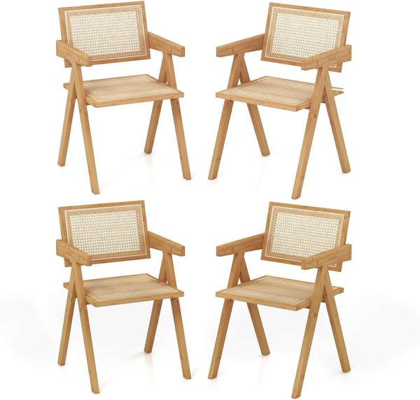 Esszimmerstühle VH33118ZM-6DE(4er Set) Braun - Bambus - 52 x 81 x 50 cm