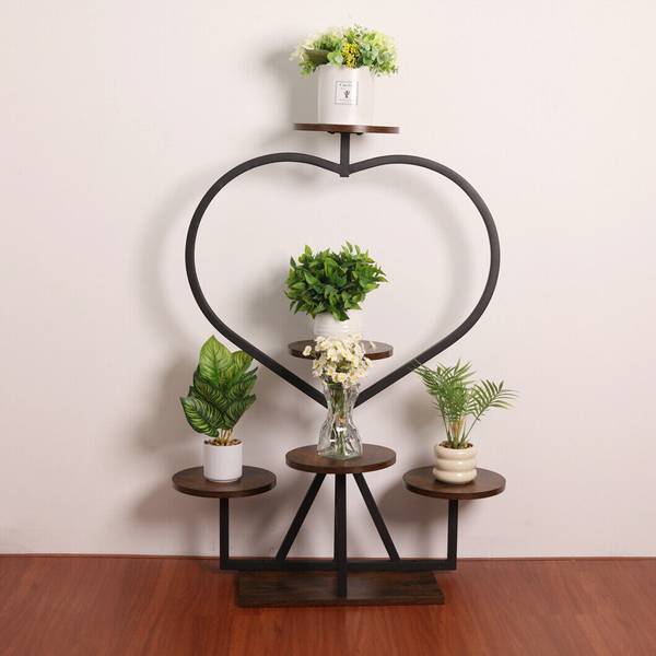 Blumenständer Noir Natur Braun - Holzwerkstoff - 45 x 105 x 24 cm
