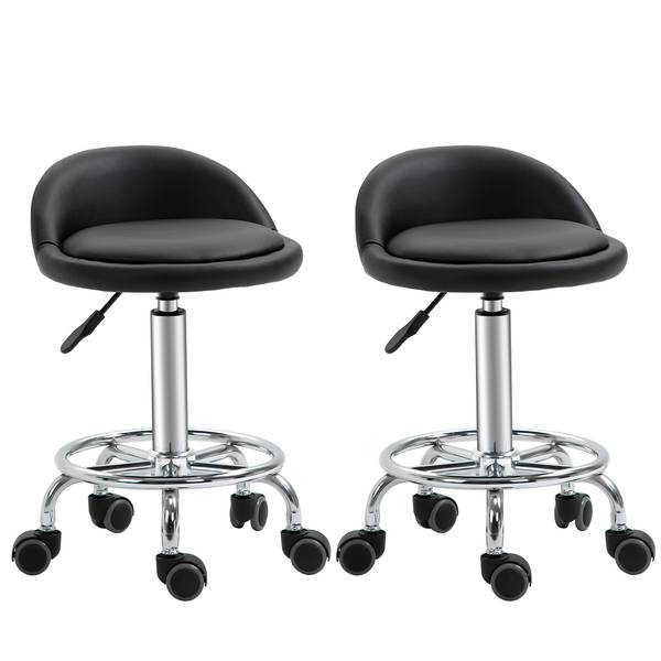 Arbeitsdrehhocker 503-016 2er Set Schwarz - Kunstleder - 38 x 72 x 38 cm