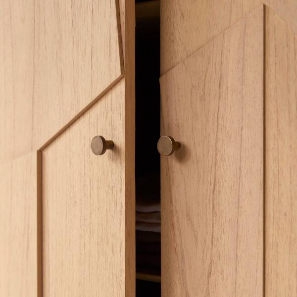 Schrank Otho Beige - Mindi - 90 x 180 x 45 cm