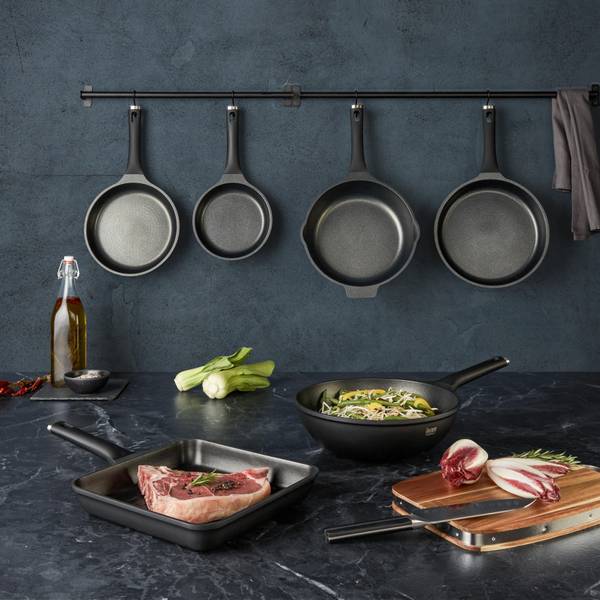 Wok  LINE Schwarz - Metall - Kunststoff - 30 x 10 x 30 cm